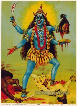 indiens Tableau Peinture - KALI Raja Ravi Varma Indiens